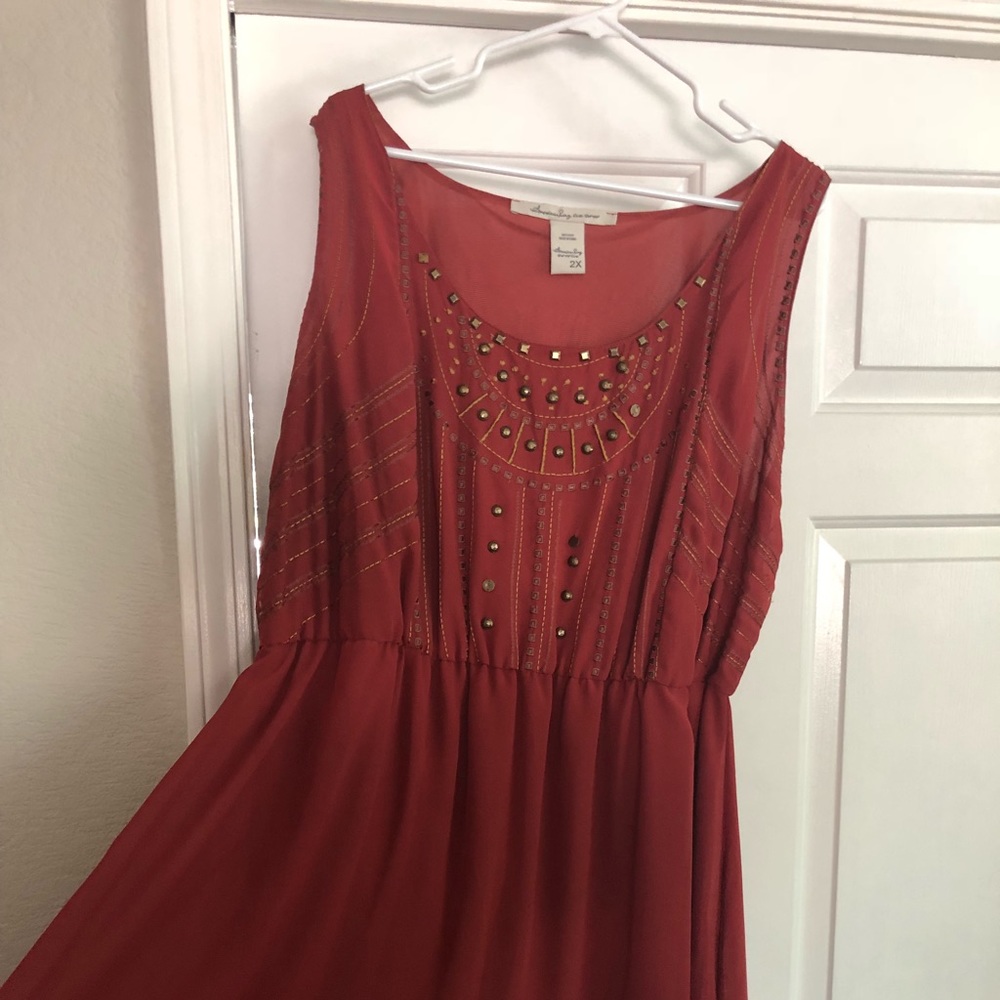 American Rag burnt orange dress